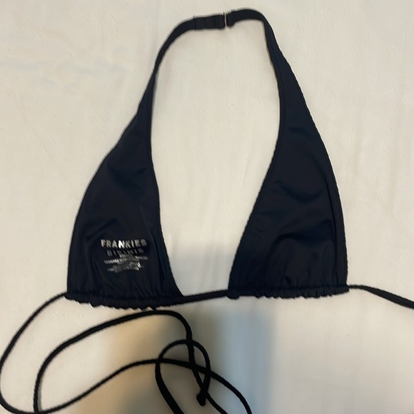 Frankies Bikinis Halter Bikini Top black size small - Picture 6 of 6